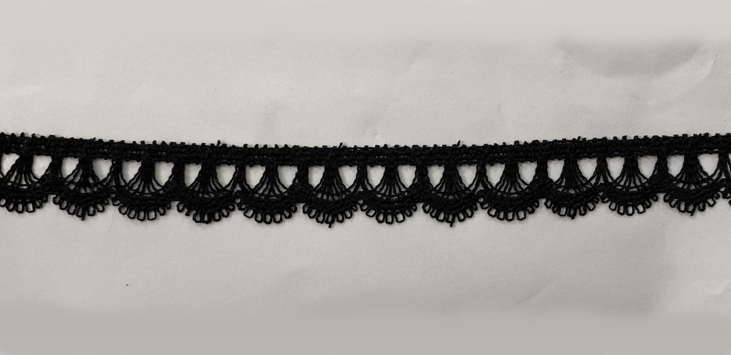 CHEM.CUT LACE W/TEX:15Y:2CM (TX63-1020) - Black