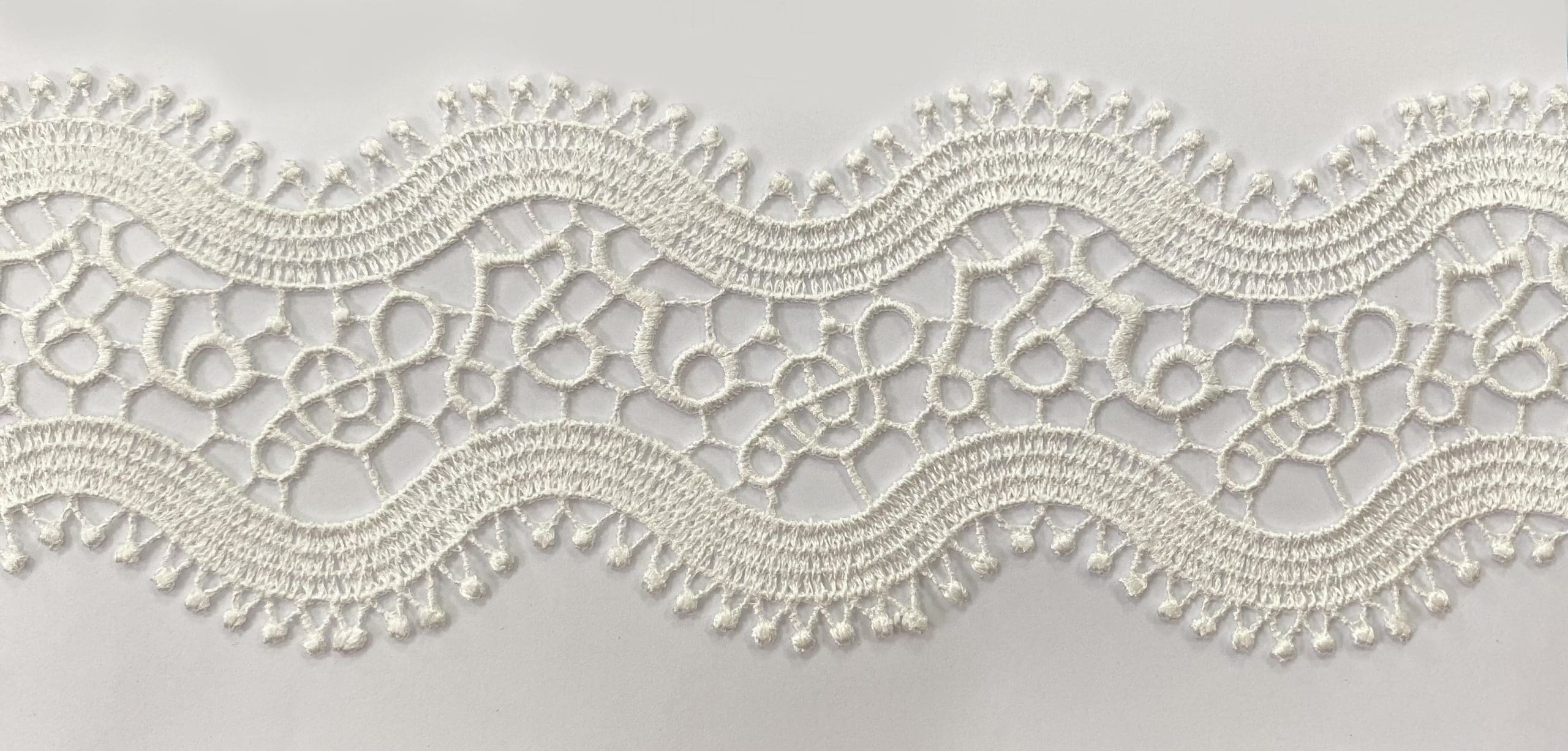 CH-CUT LACE W/POL:13.7MTx6.5CM (MA63-1073) - 6.5CM/NATURAL