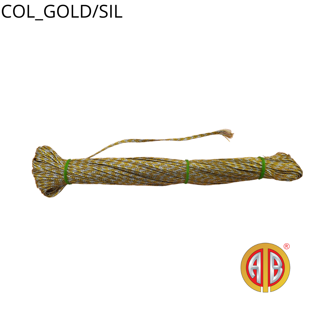 CORD LACE : 25MTR/PC (319) - GOLD/SIL