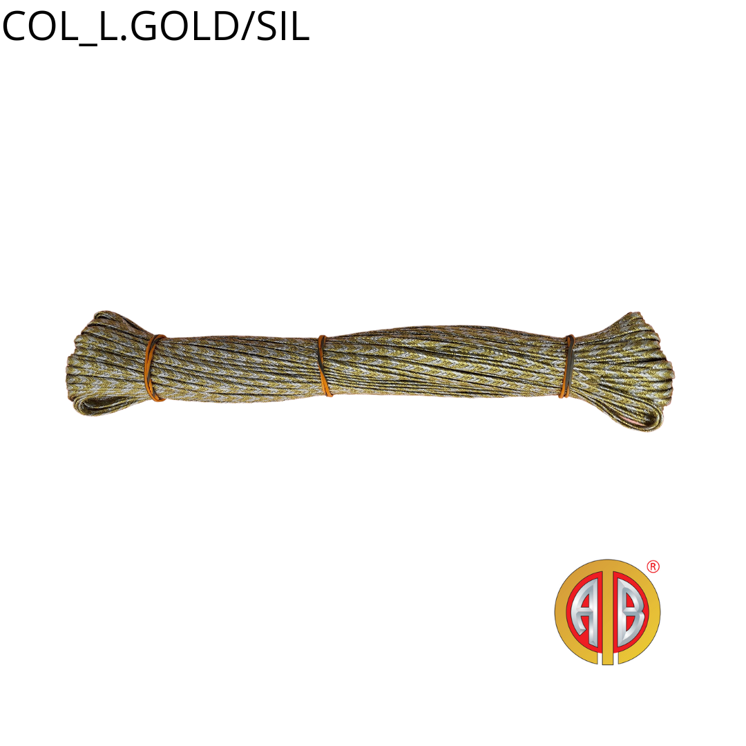 CORD LACE : 25MTR/PC (319) - L.GOLD/SIL