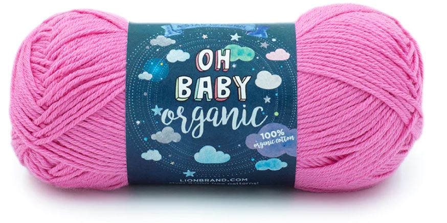 ORGANIC COT.YARN:50Gx3B(150GR) (LION/OH BABY) - 102M#PINK