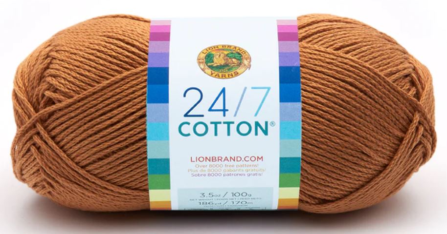 MERCERIZED YARN:100Gx3(300GR) (LION/24/7-COTTON) - CAMEL