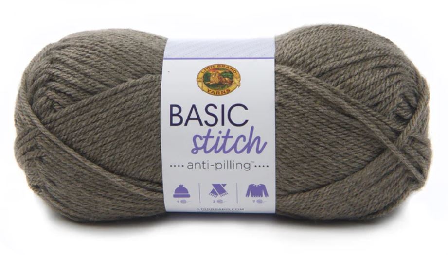 ACRY.YARN:100GRx3BL(300GR) (LION/BASIC STITCH AP) - TAUPE HEATHER