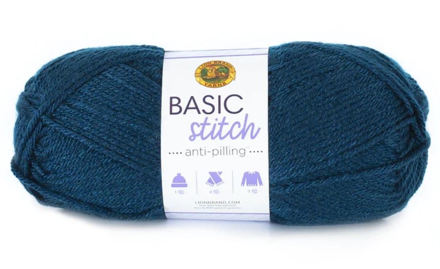 ACRY.YARN:100GRx3BL(300GR) (LION/BASIC STITCH AP) - STEEL BLUE