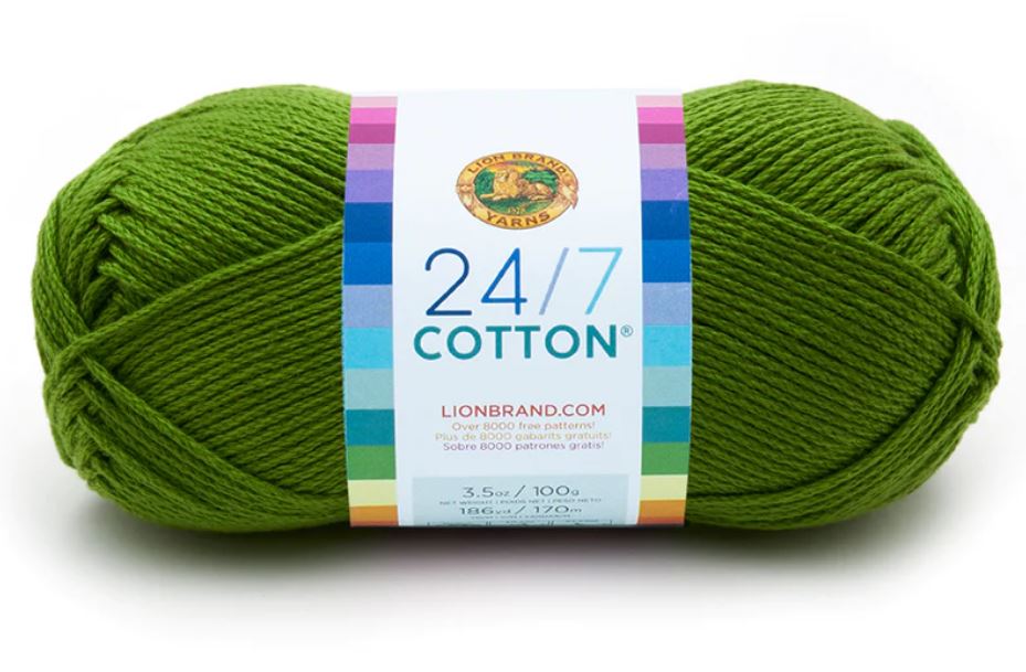 MERCERIZED YARN:100Gx3(300GR) (LION/24/7-COTTON) - GRASS