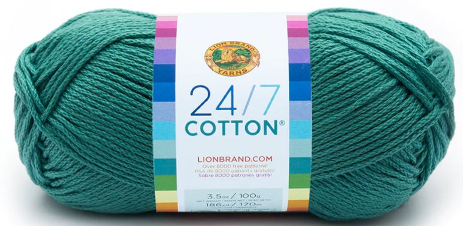 MERCERIZED YARN:100Gx3(300GR) (LION/24/7-COTTON) - Jade