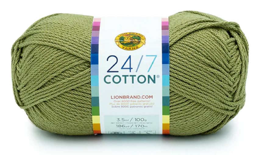 MERCERIZED YARN:100Gx3(300GR) (LION/24/7-COTTON) - BAY LEAF