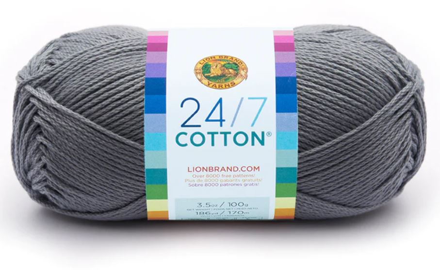 MERCERIZED YARN:100Gx3(300GR) (LION/24/7-COTTON) - SILVER