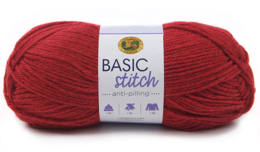 ACRY.YARN:100GRx3BL(300GR) (LION/BASIC STITCH AP) - RED HEATHER