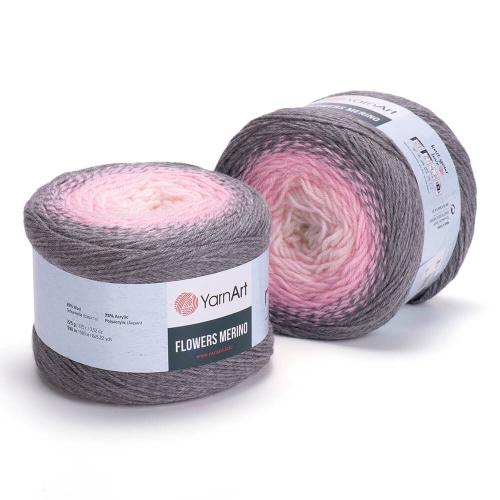 YARNART 25%WOOL-75%ACRY;225GX2B (450G) (Y-ART/FLOWERS MERINO) - 544