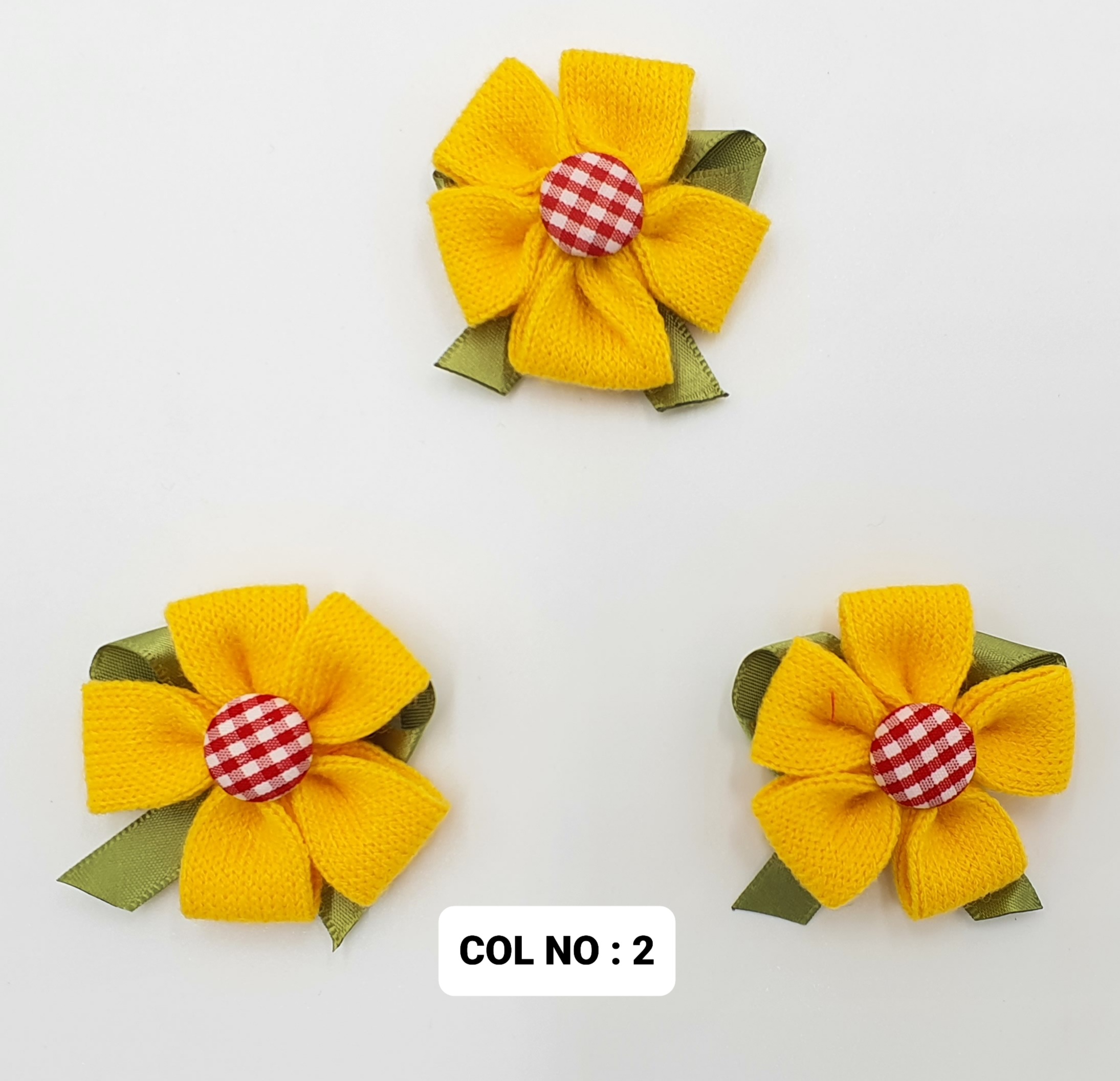 TEXTILE RIBBON FLOWER:10PC/PKT (GZA00581) - 2