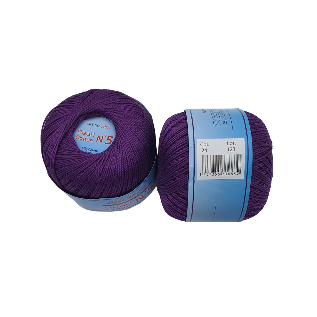 COT.KNIT YARN:50GRx4 (200GRM) (PEARL COTTON-5) - 24