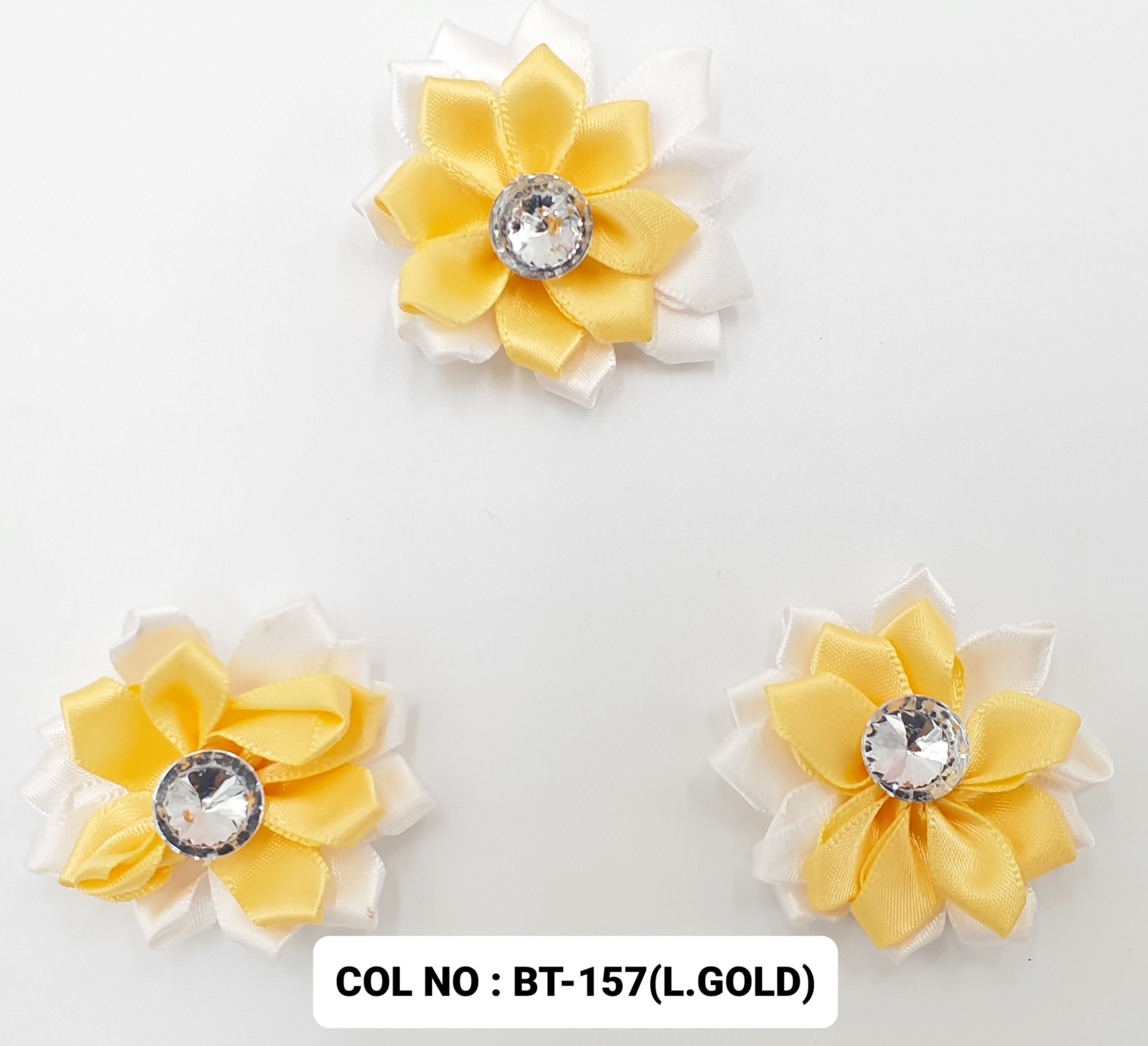 FLOWER MOTIF:20PC/PKT (SC-A331) - BT-157(LT.GOLD)