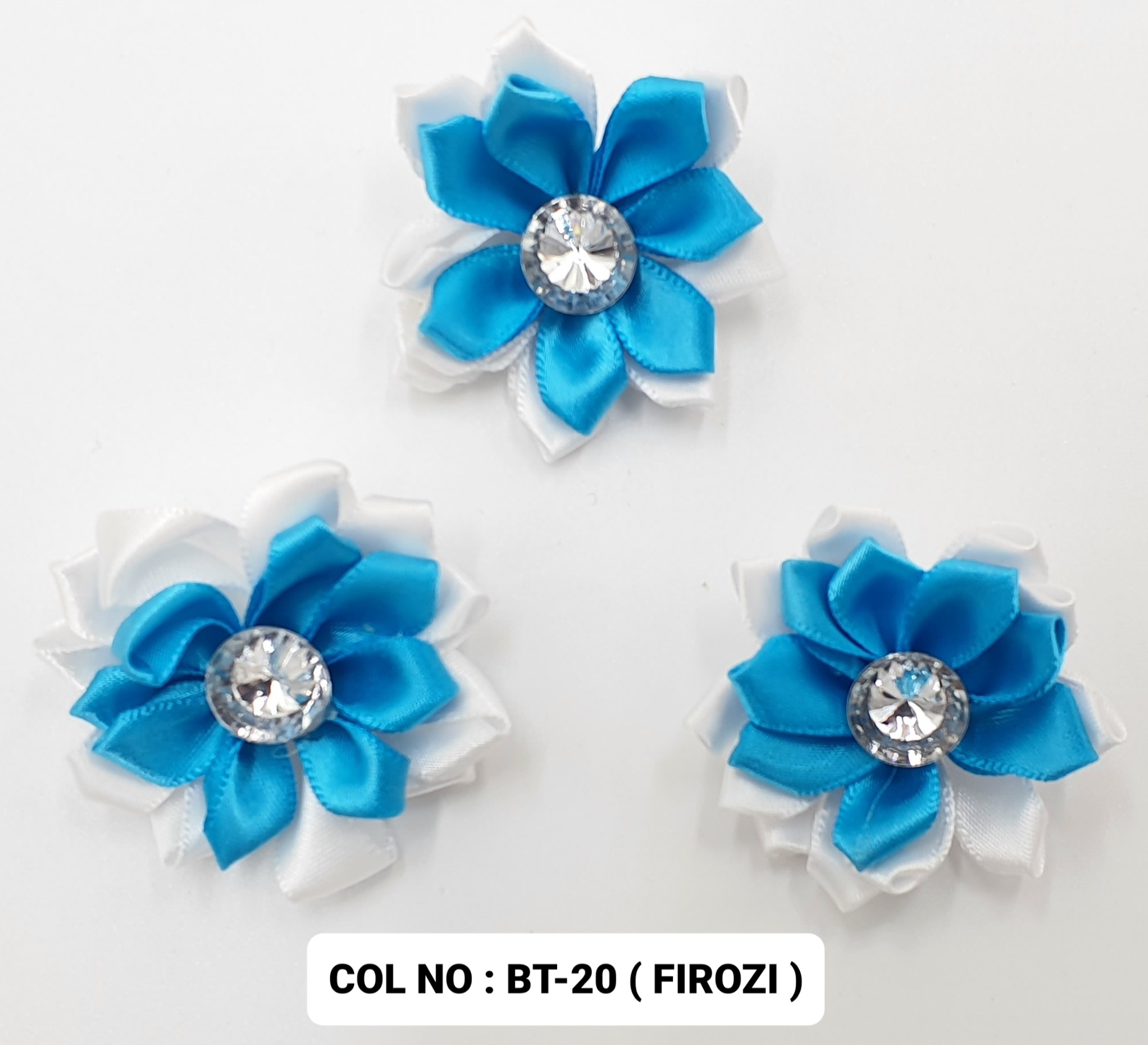 FLOWER MOTIF:20PC/PKT (SC-A331) - BT-20(FIROZI)