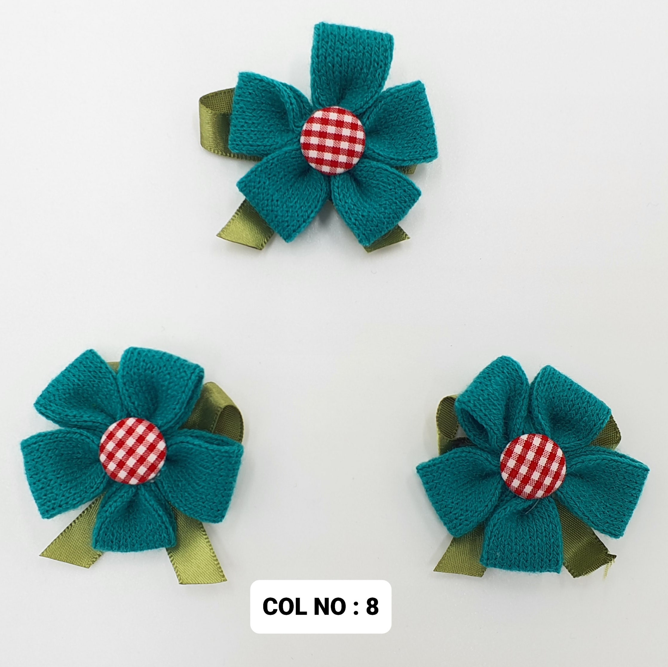 TEXTILE RIBBON FLOWER:10PC/PKT (GZA00581) - 8