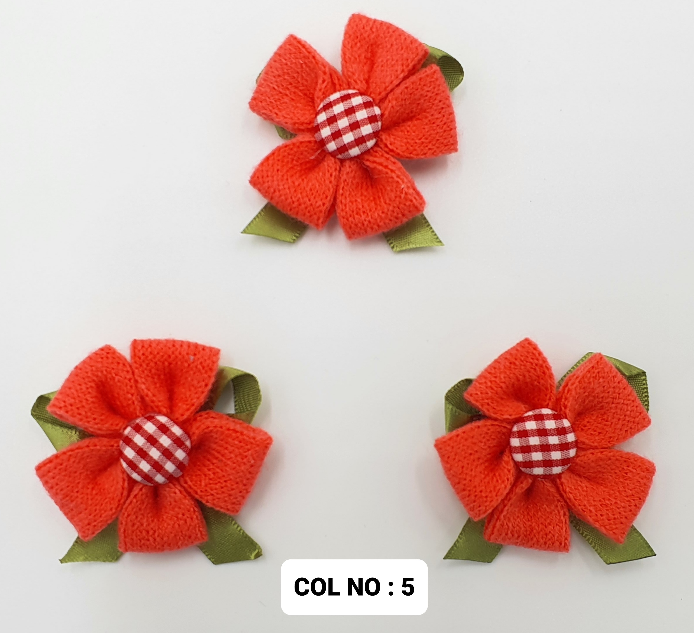 TEXTILE RIBBON FLOWER:10PC/PKT (GZA00581) - 5