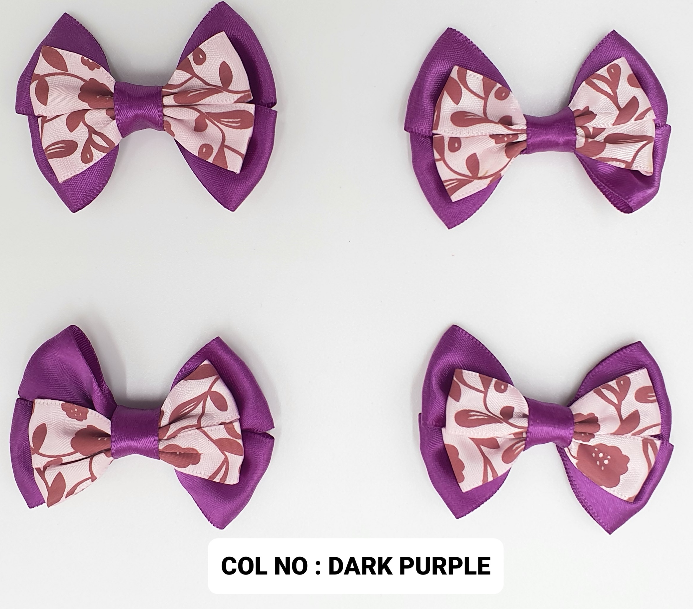 RIBBON FLOWER:20PC/PKT (1-507) - DARK PURPLE