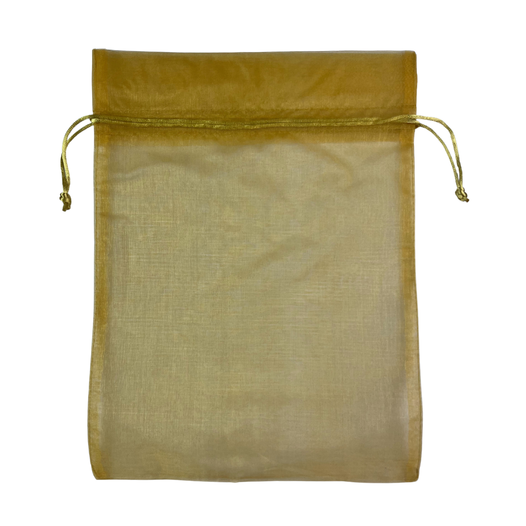 ORGANDY BAGS; 1DOZ/POLYBAG (3022) - (39)GOLD