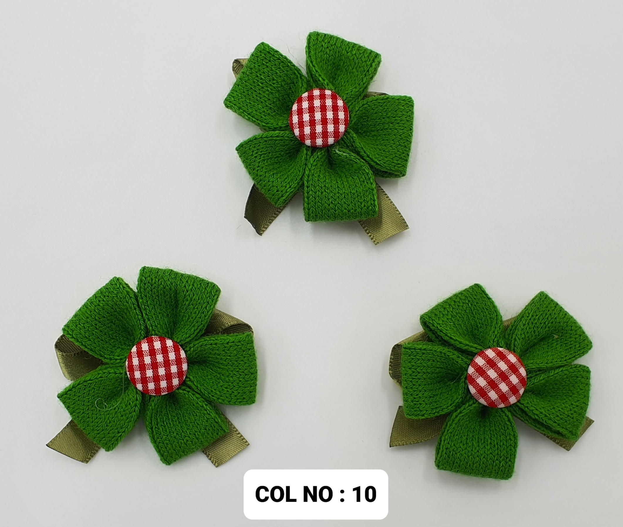 TEXTILE RIBBON FLOWER:10PC/PKT (GZA00581) - 10