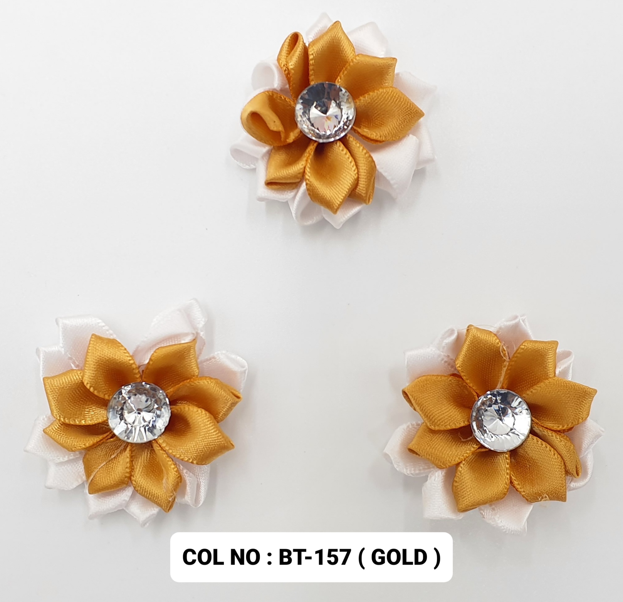 FLOWER MOTIF:20PC/PKT (SC-A331) - BT-157(GOLD)