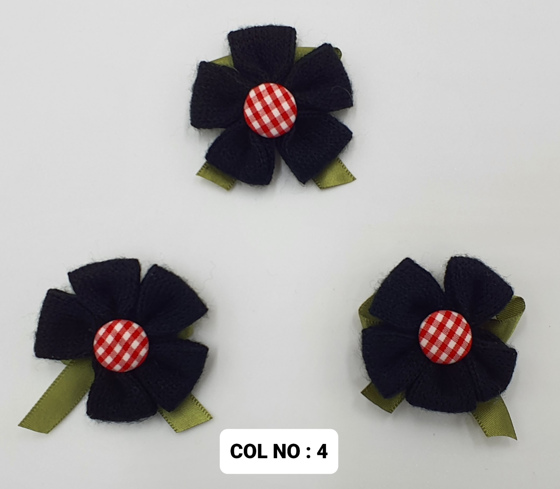 TEXTILE RIBBON FLOWER:10PC/PKT (GZA00581) - 4