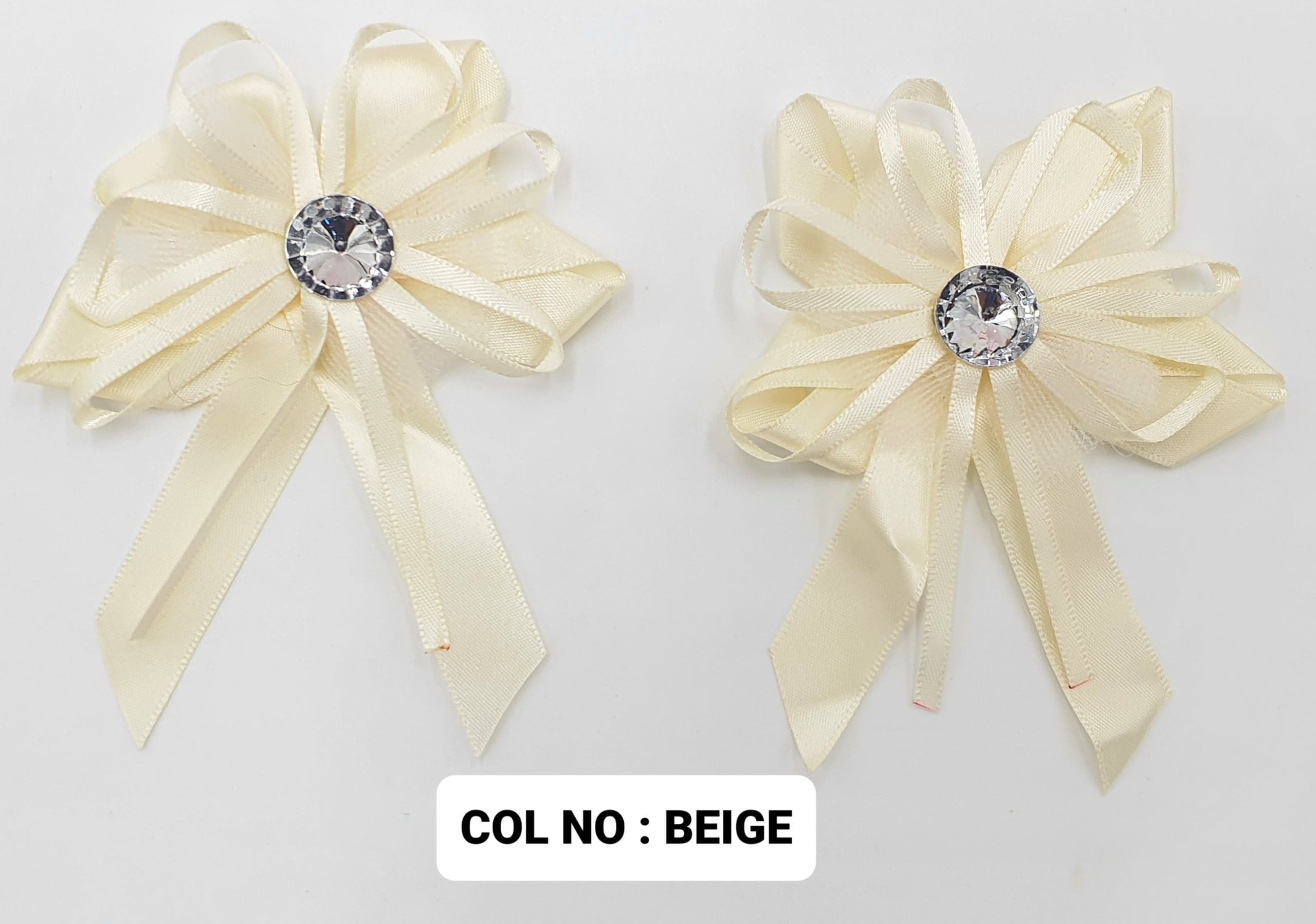 RIBBON FLOWER:20PC/PKT (130703) - Beige