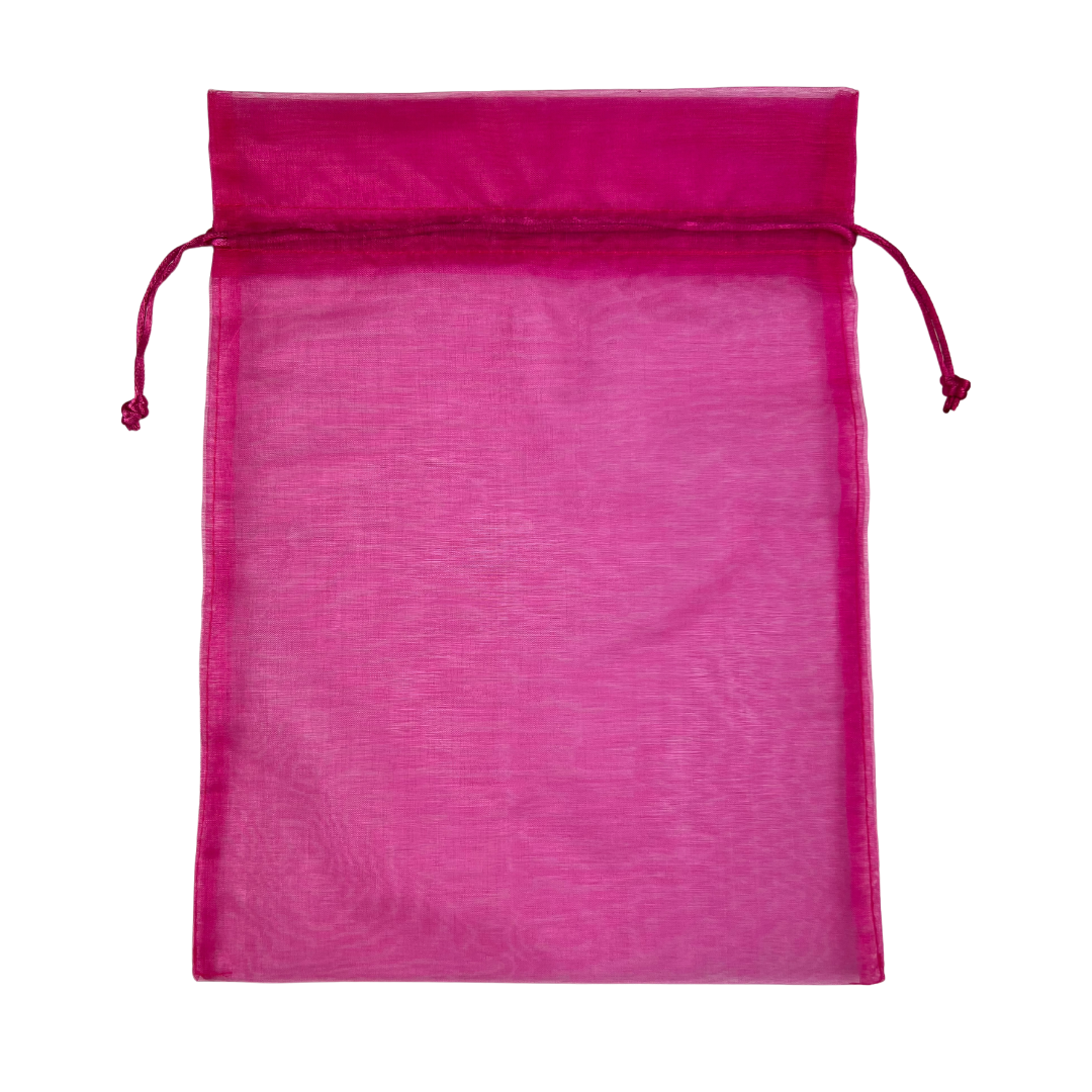 ORGANDY BAGS; 1DOZ/POLYBAG (3022) - 22-FUCHSIA