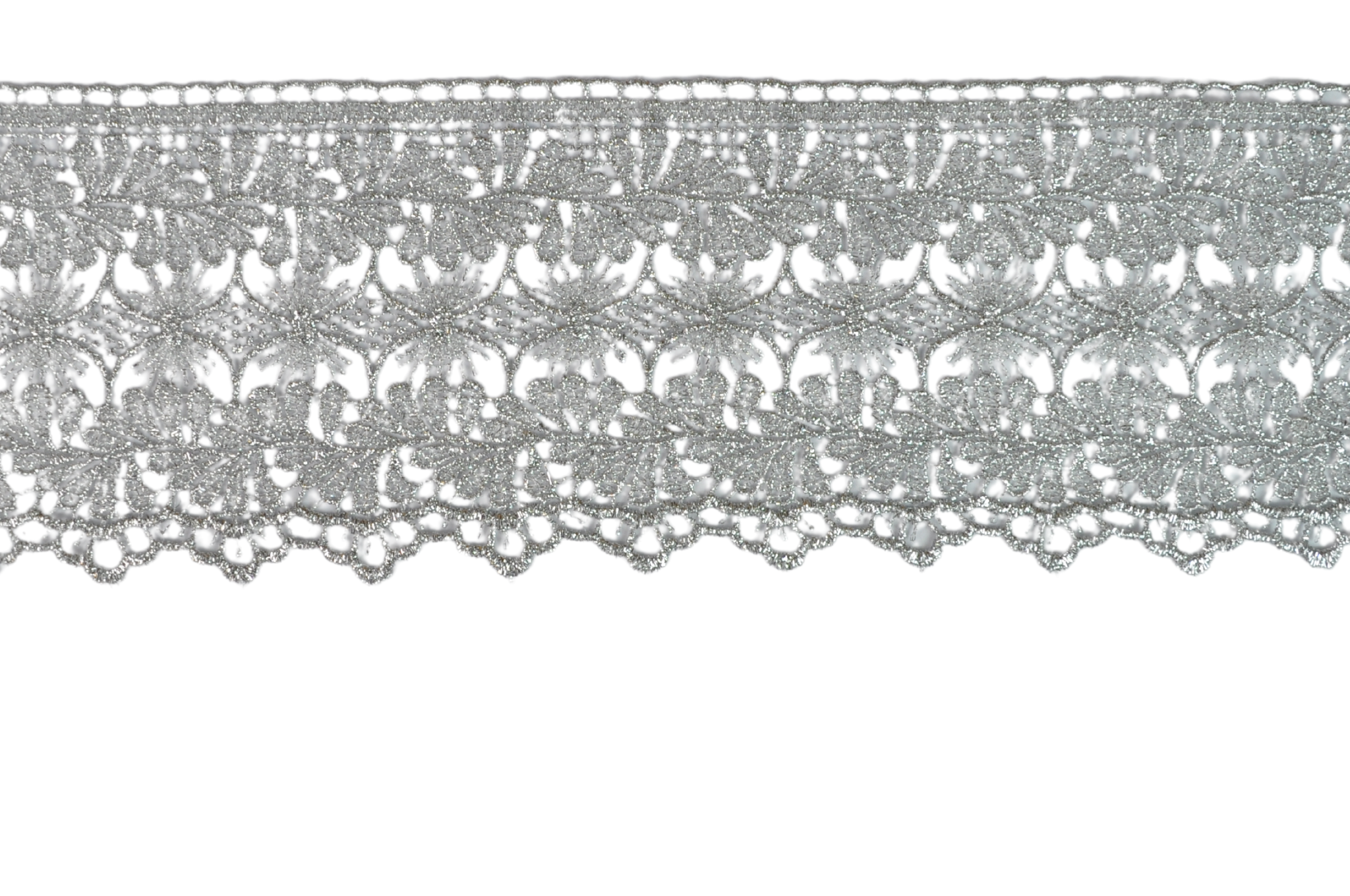 MET.CUTTING LACE:4-7/8″:15YD (MT51-1115J) - WHITE/SILVER