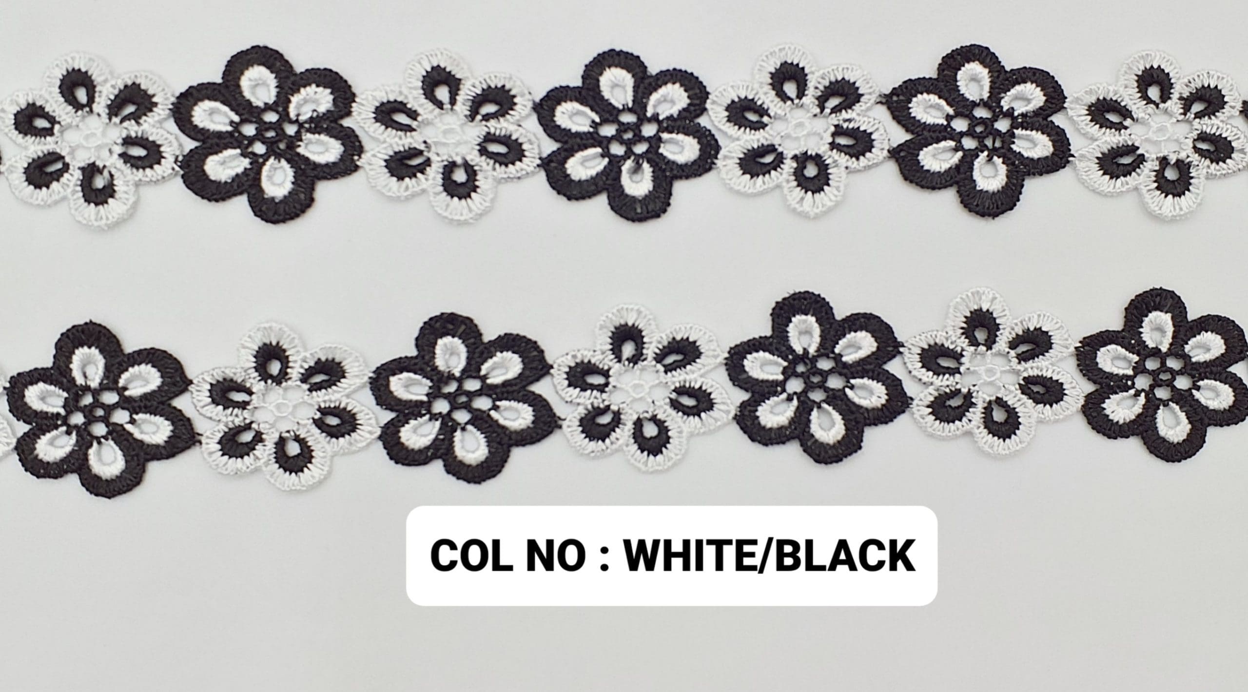 LACE:15MTR (7401/15) - WHITE/BLACK