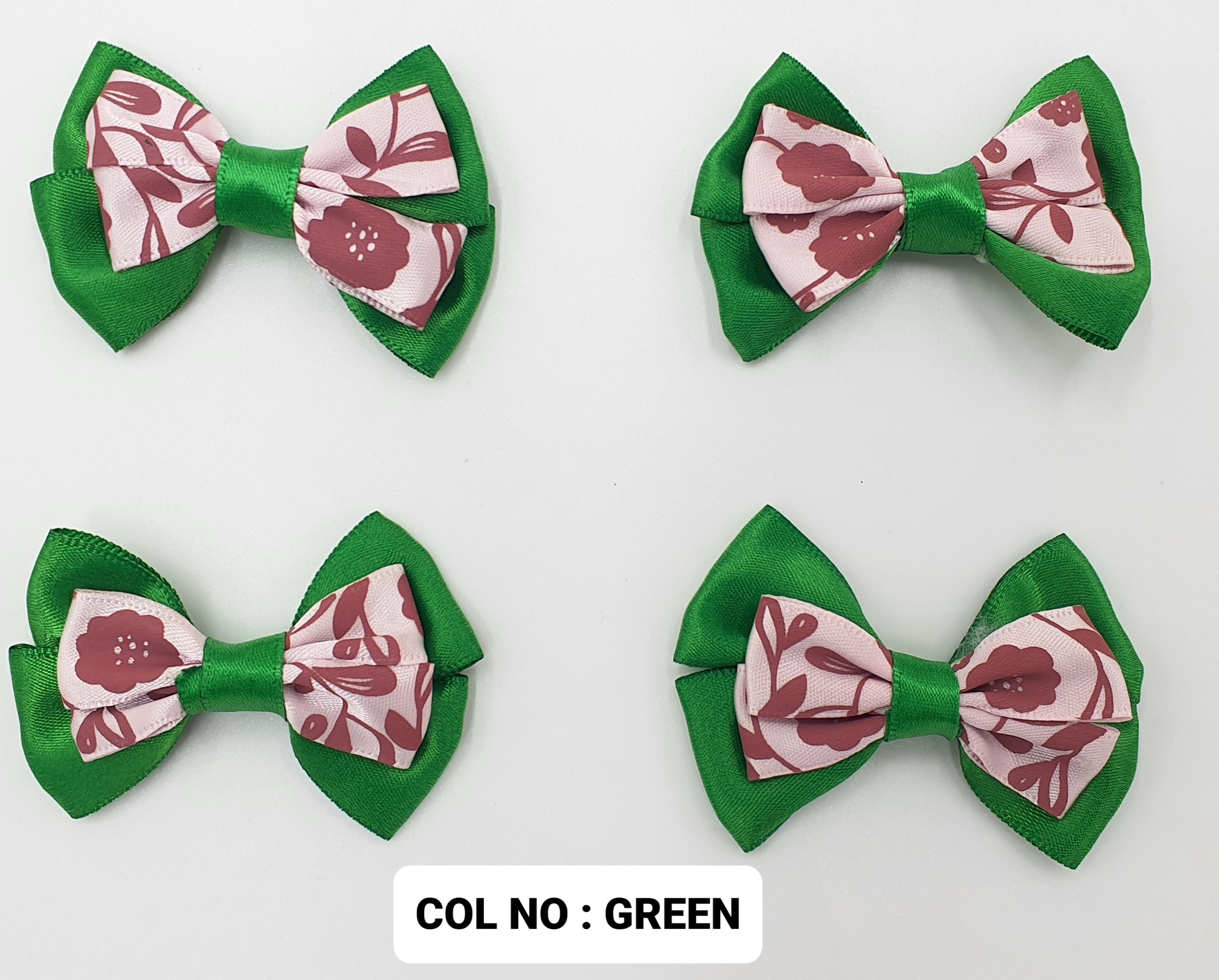 RIBBON FLOWER:20PC/PKT (1-507) - Green