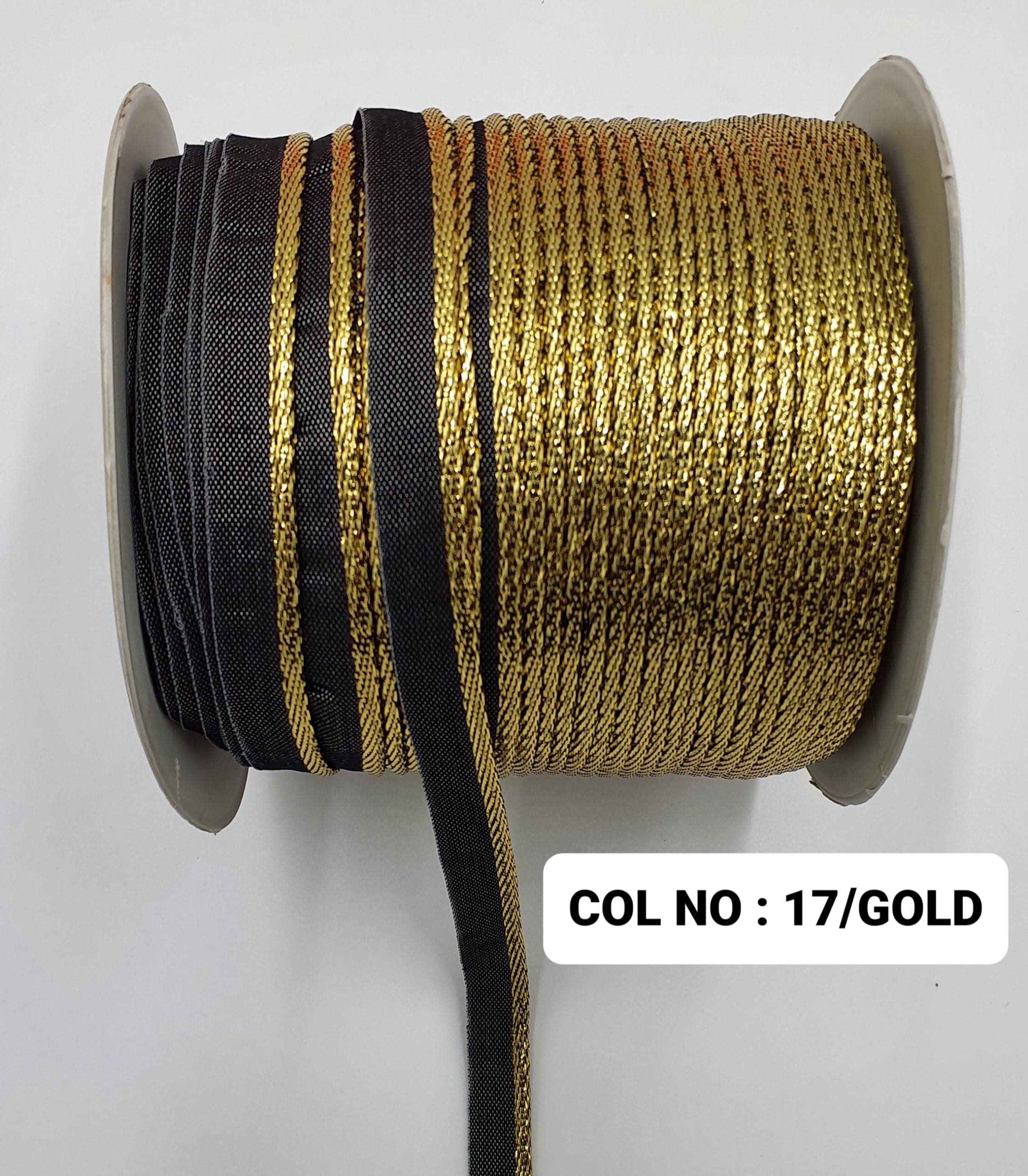 METALIC RIBBON:90MTR (5108/B) - 17/GOLD