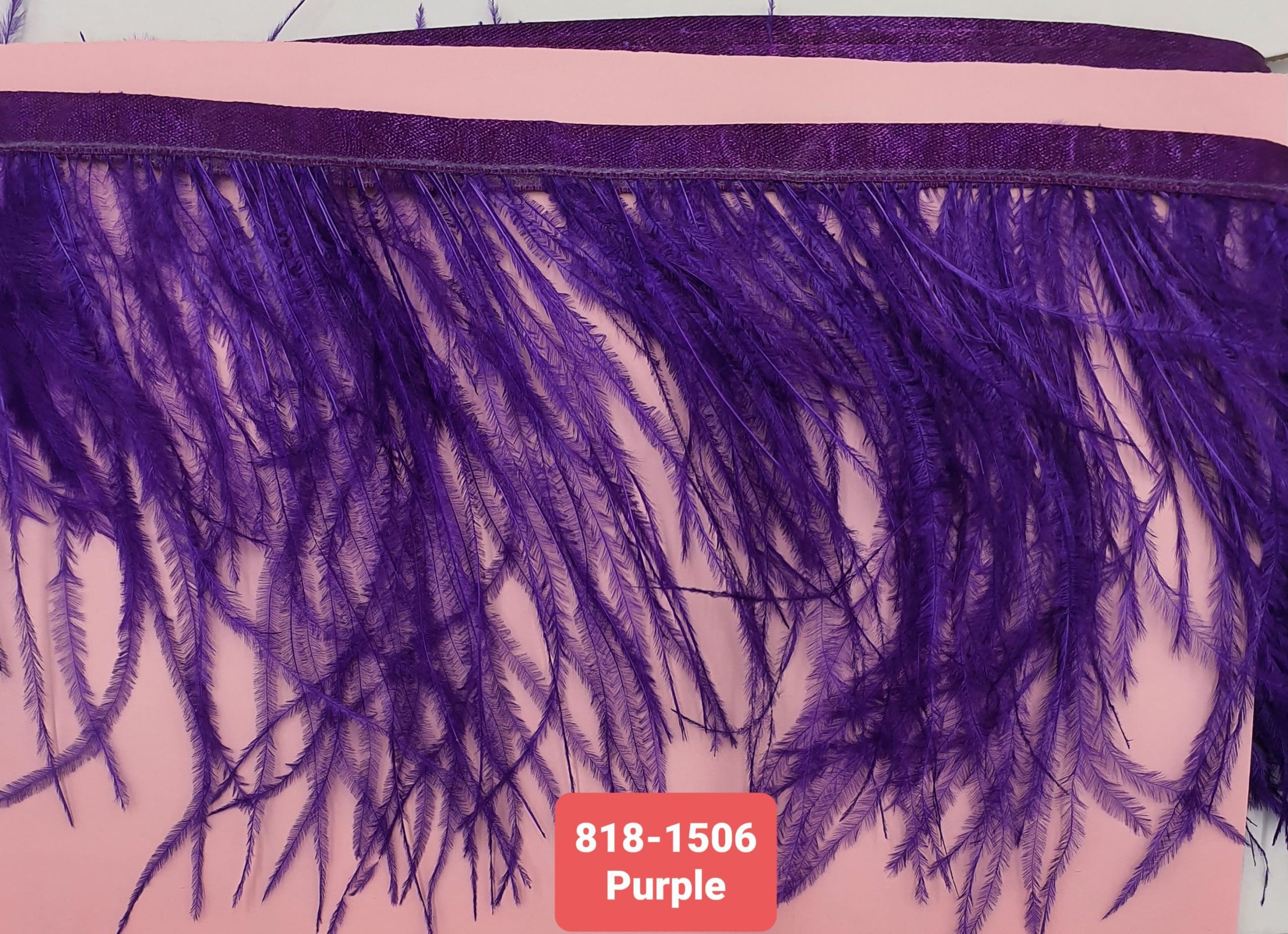 OSTRICH FEATHER TRIMMING:5Y (818-1506) - Purple