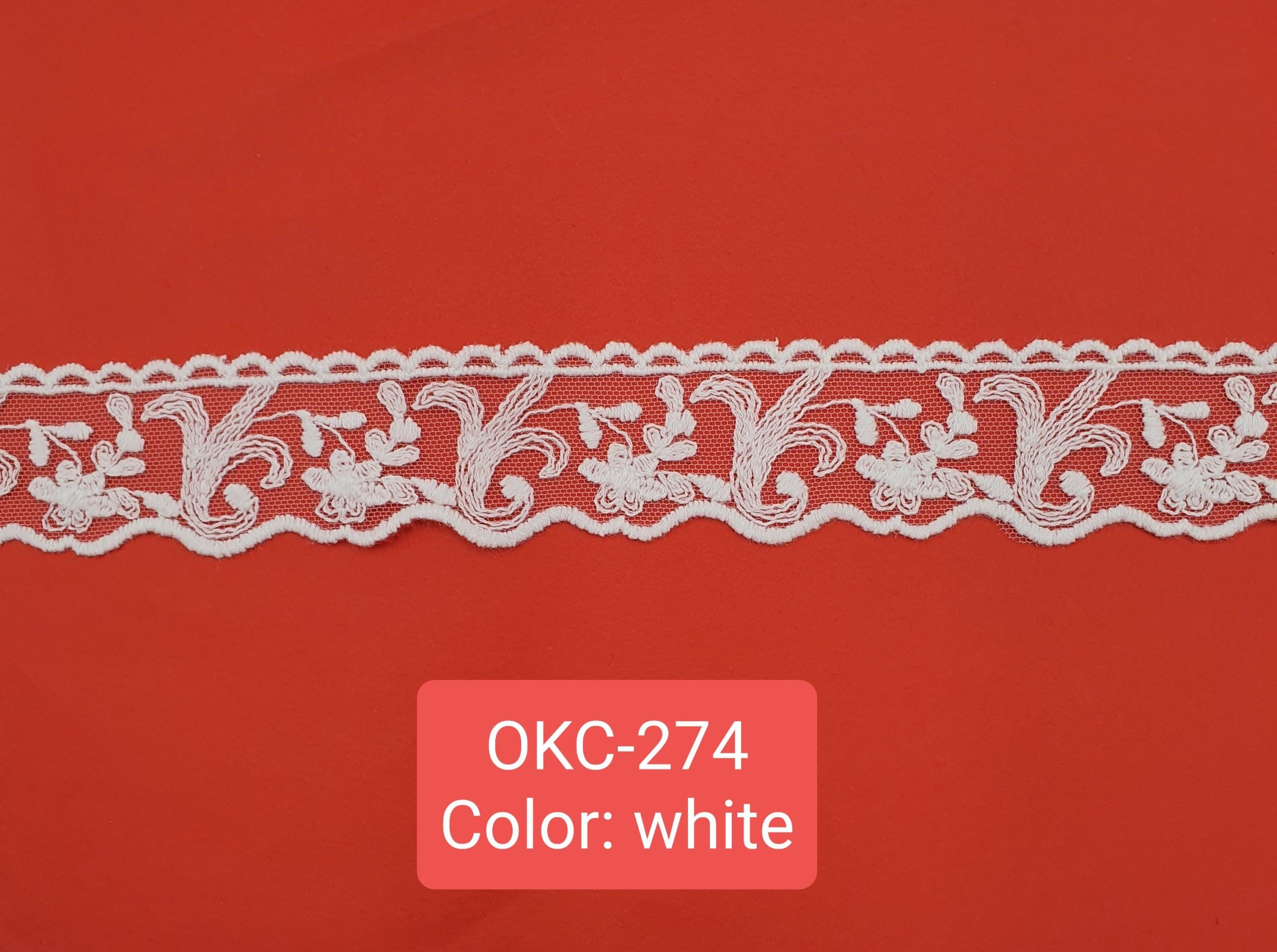 TULLE EMB.LACE (OKC-274) - White