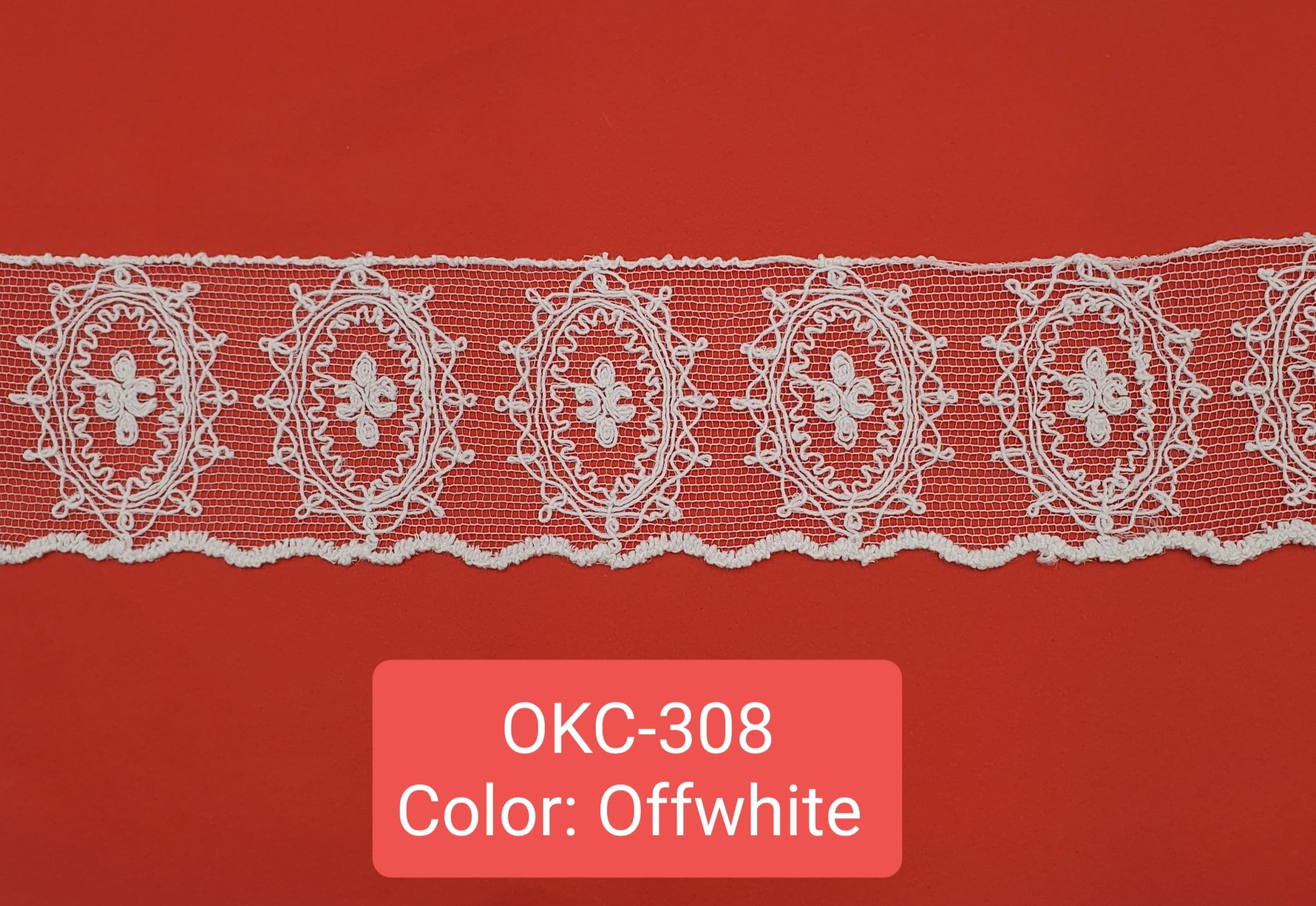 EMBROIDERY LACE (OKC-308) - Off White