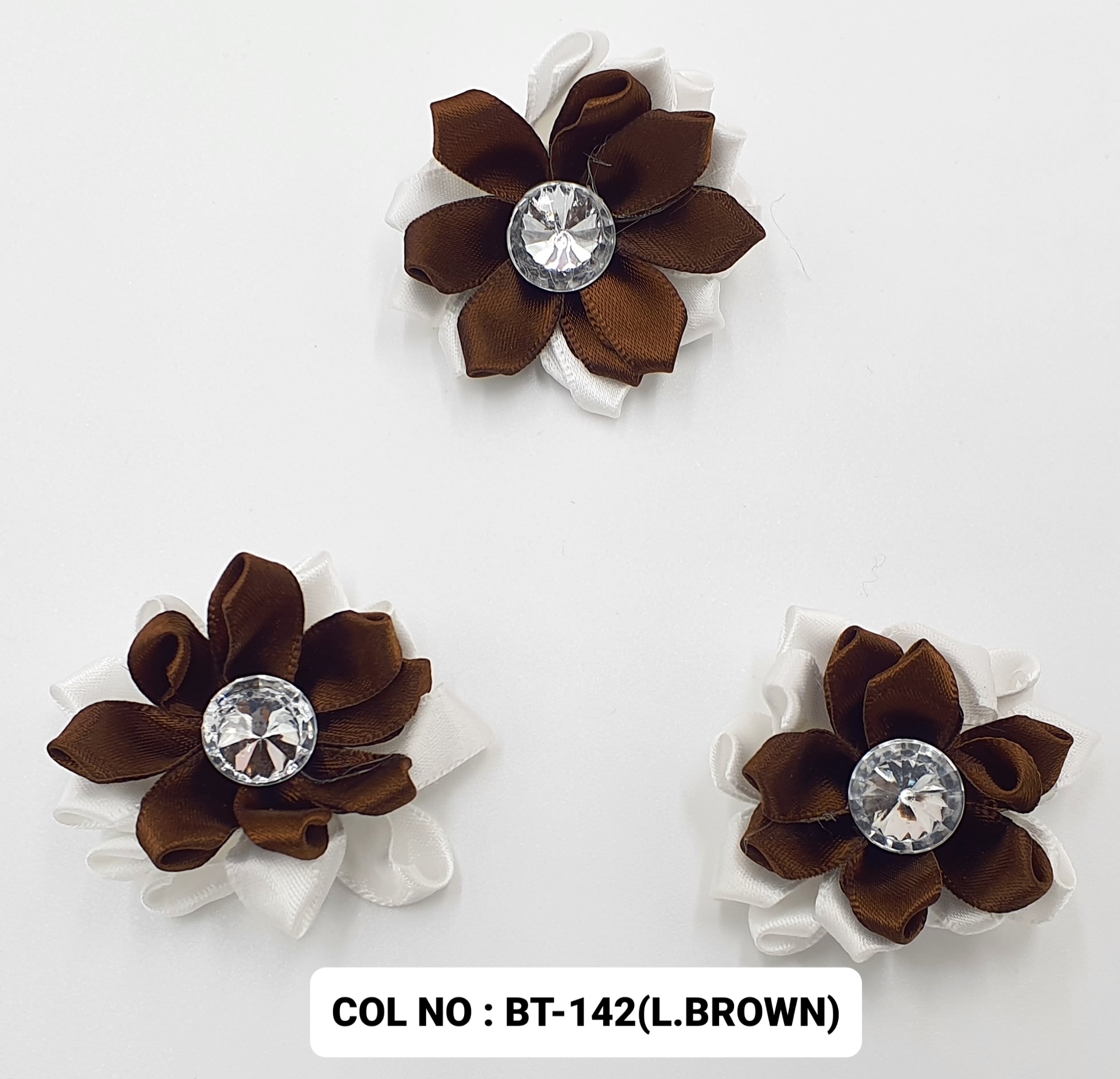 FLOWER MOTIF:20PC/PKT (SC-A331) - BT-142(L.BROWN)