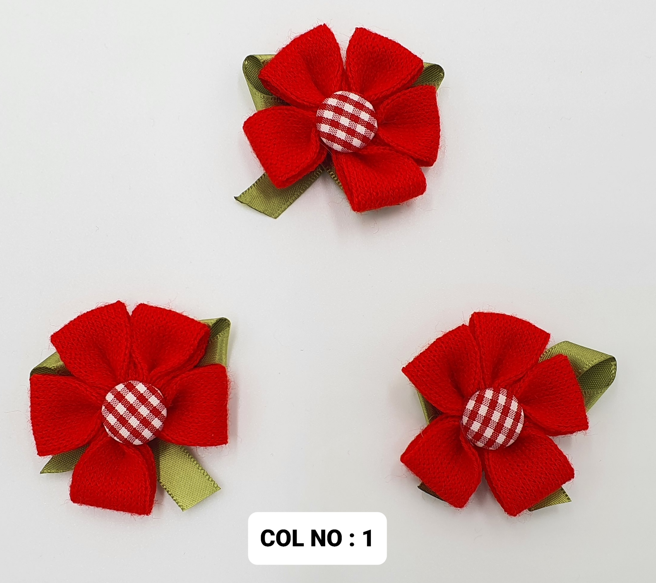 TEXTILE RIBBON FLOWER:10PC/PKT (GZA00581) - 1