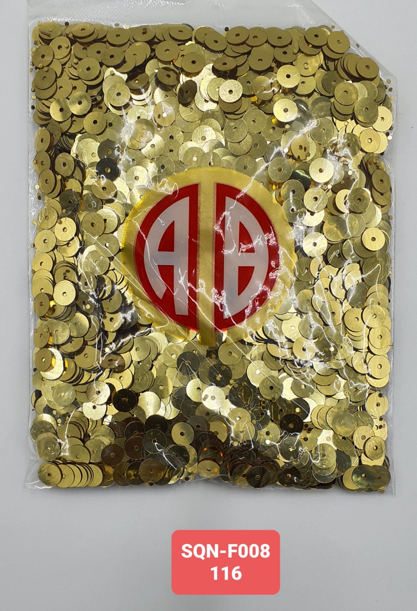 LOOSE SEQUIN:8MM (SQN-F008) - 8MM/116-GOLD