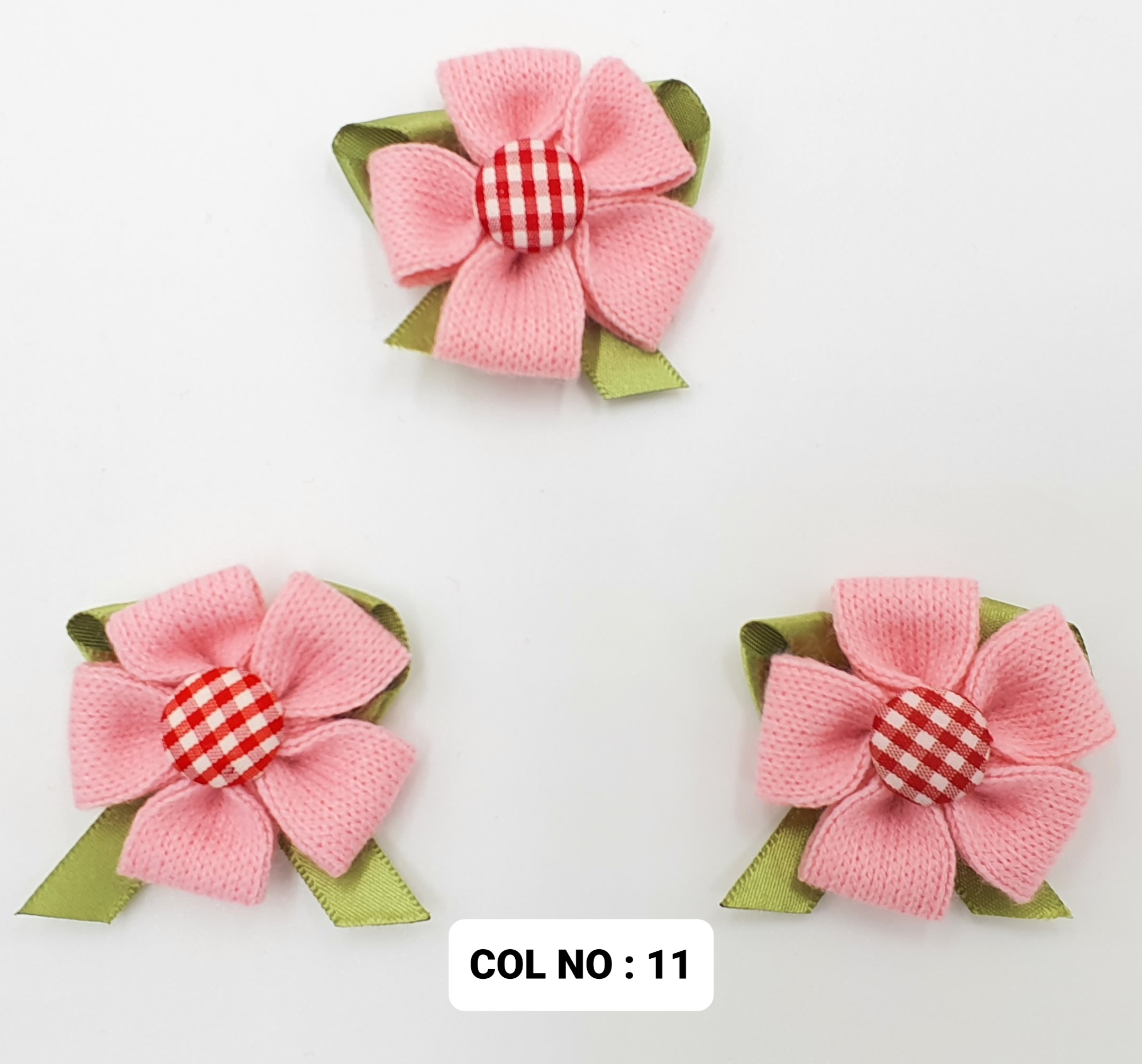 TEXTILE RIBBON FLOWER:10PC/PKT (GZA00581) - 11