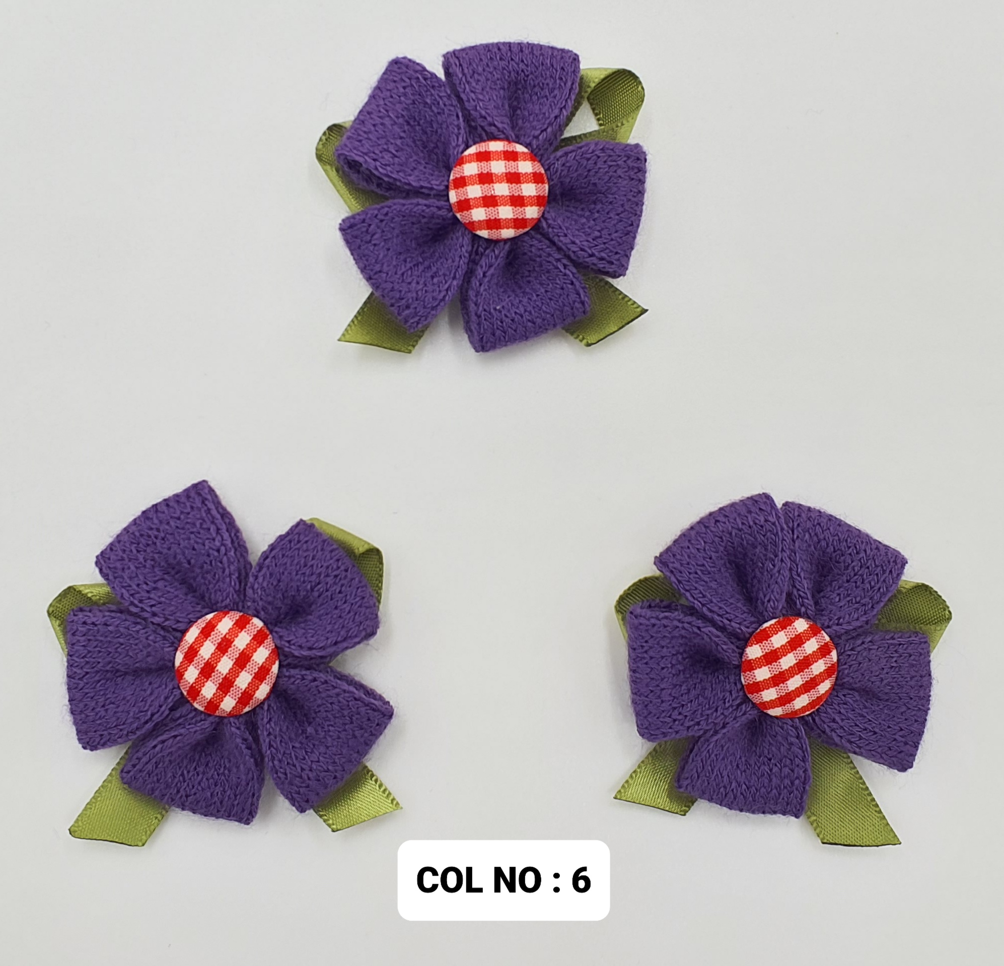 TEXTILE RIBBON FLOWER:10PC/PKT (GZA00581) - 6