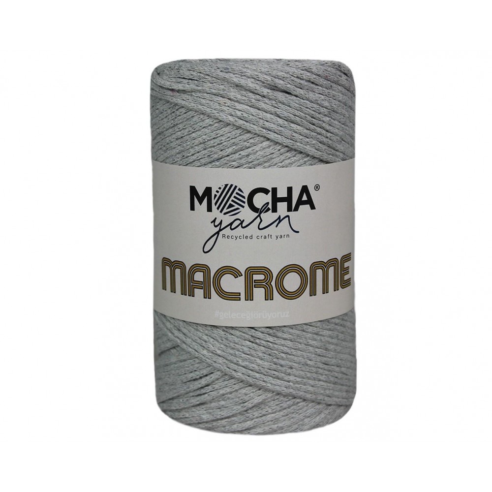 COT/POL YARN:250GR (180MTR) (MOCHA/MACROME) - MAC004(LT.GREY)