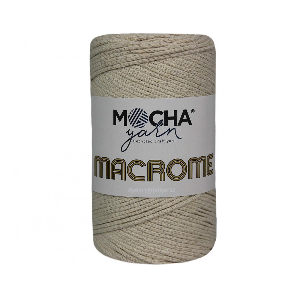 COT/POL YARN:250GR (180MTR) (MOCHA/MACROME) - MAC008(BEIGE)