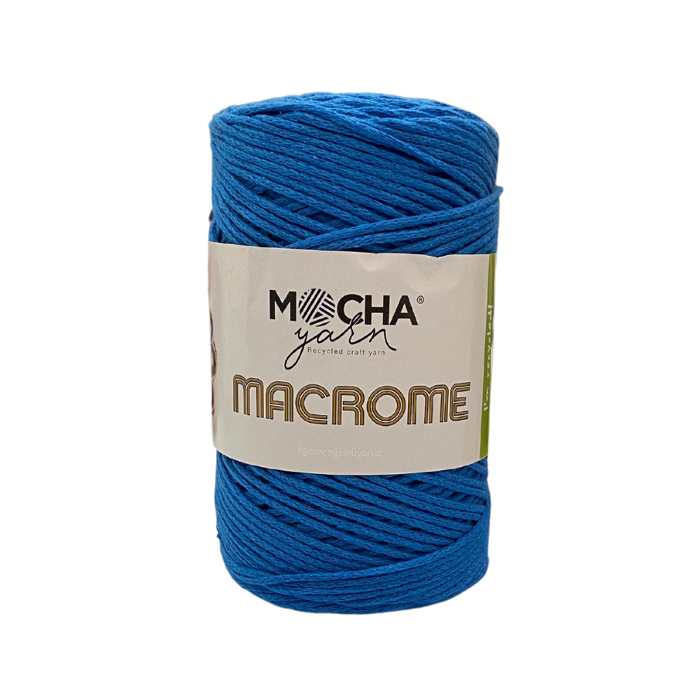 COT/POL YARN:250GR (180MTR) (MOCHA/MACROME) - MAC018(SAKS BLUE)