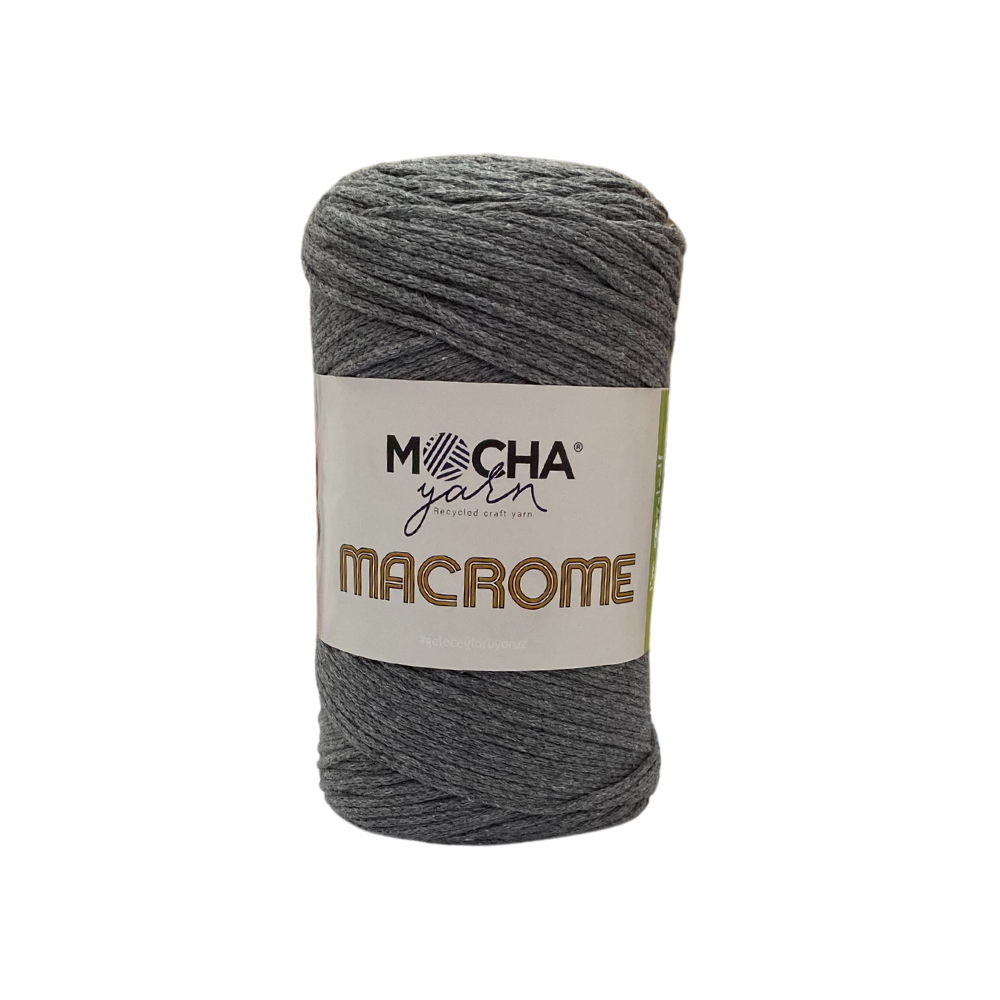 COT/POL YARN:250GR (180MTR) (MOCHA/MACROME) - MAC005(MEDIUM GREY)