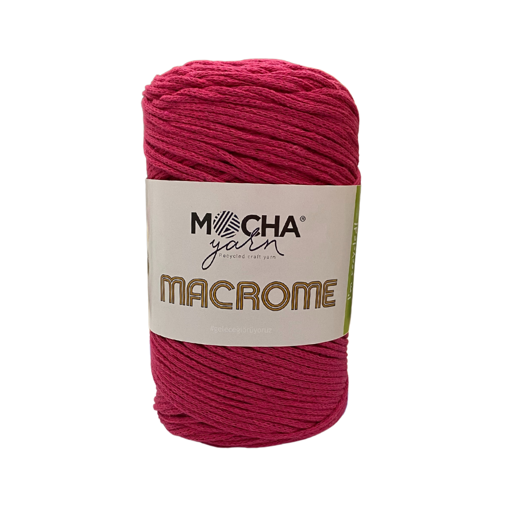 COT/POL YARN:250GR (180MTR) (MOCHA/MACROME) - MAC024(FUCHSIA)