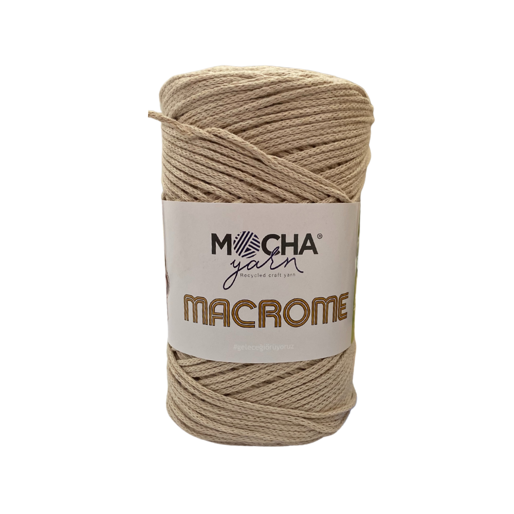 COT/POL YARN:250GR (180MTR) (MOCHA/MACROME) - Cream