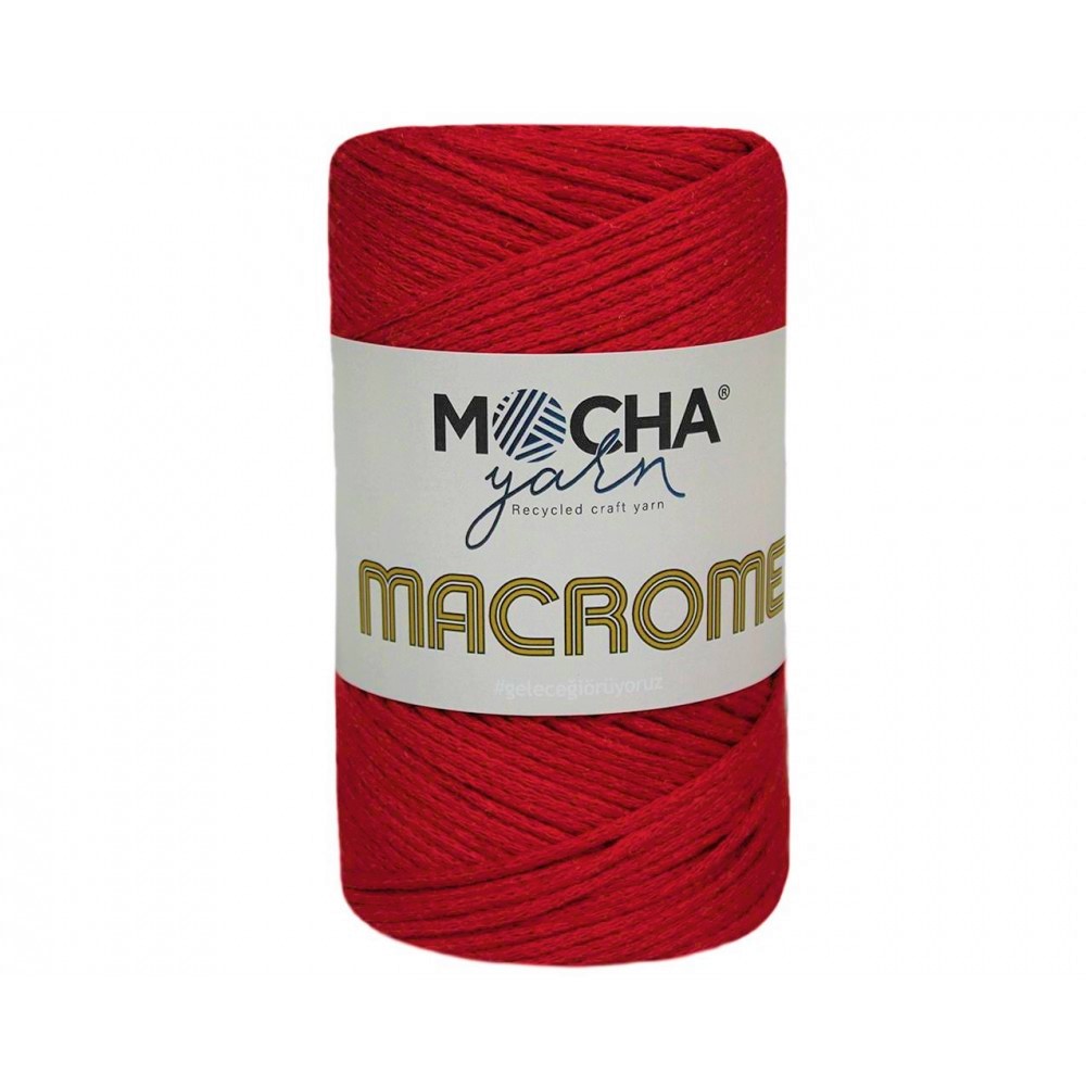 COT/POL YARN:250GR (180MTR) (MOCHA/MACROME) - MAC029(RED)