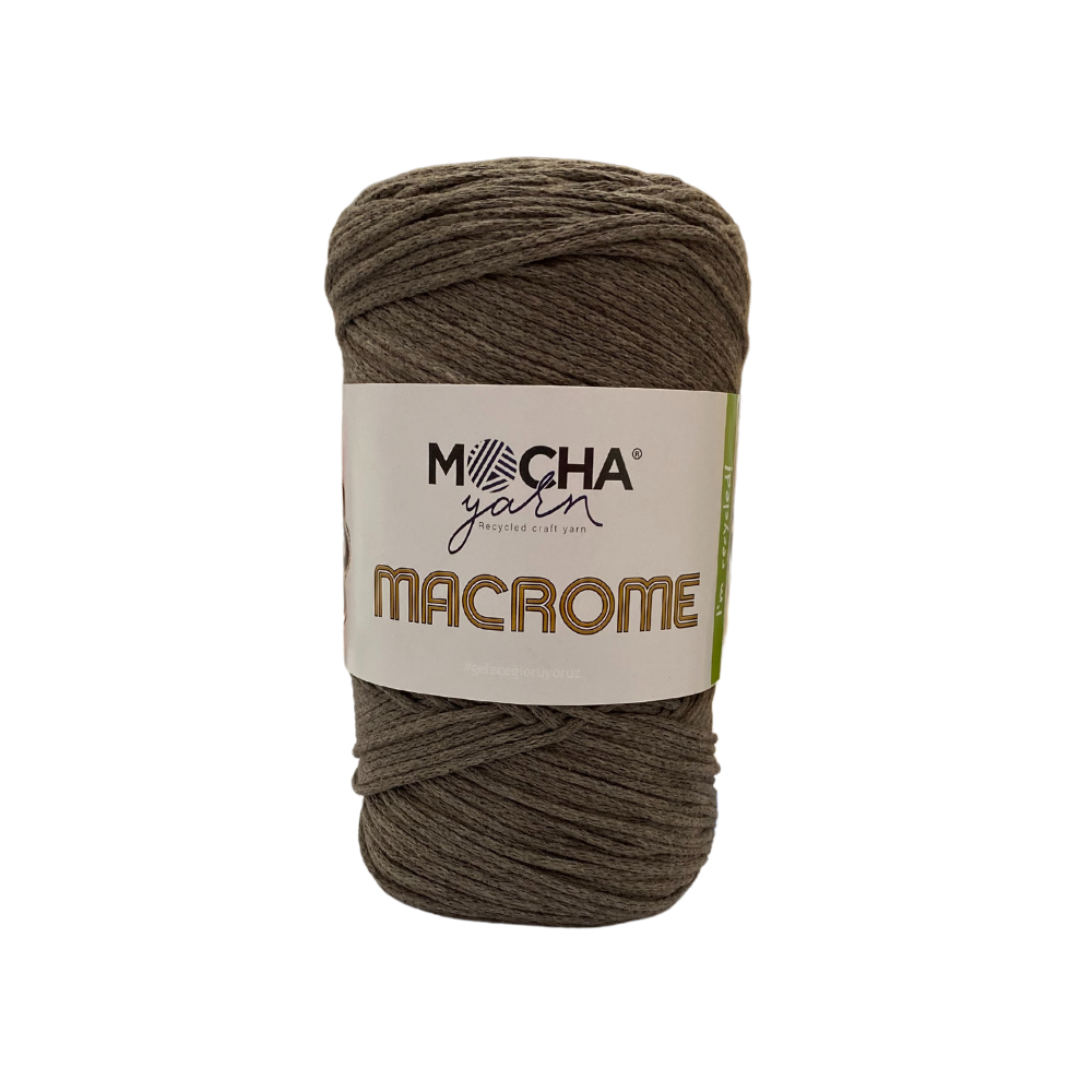 COT/POL YARN:250GR (180MTR) (MOCHA/MACROME) - MAC009(LT. BROWN)