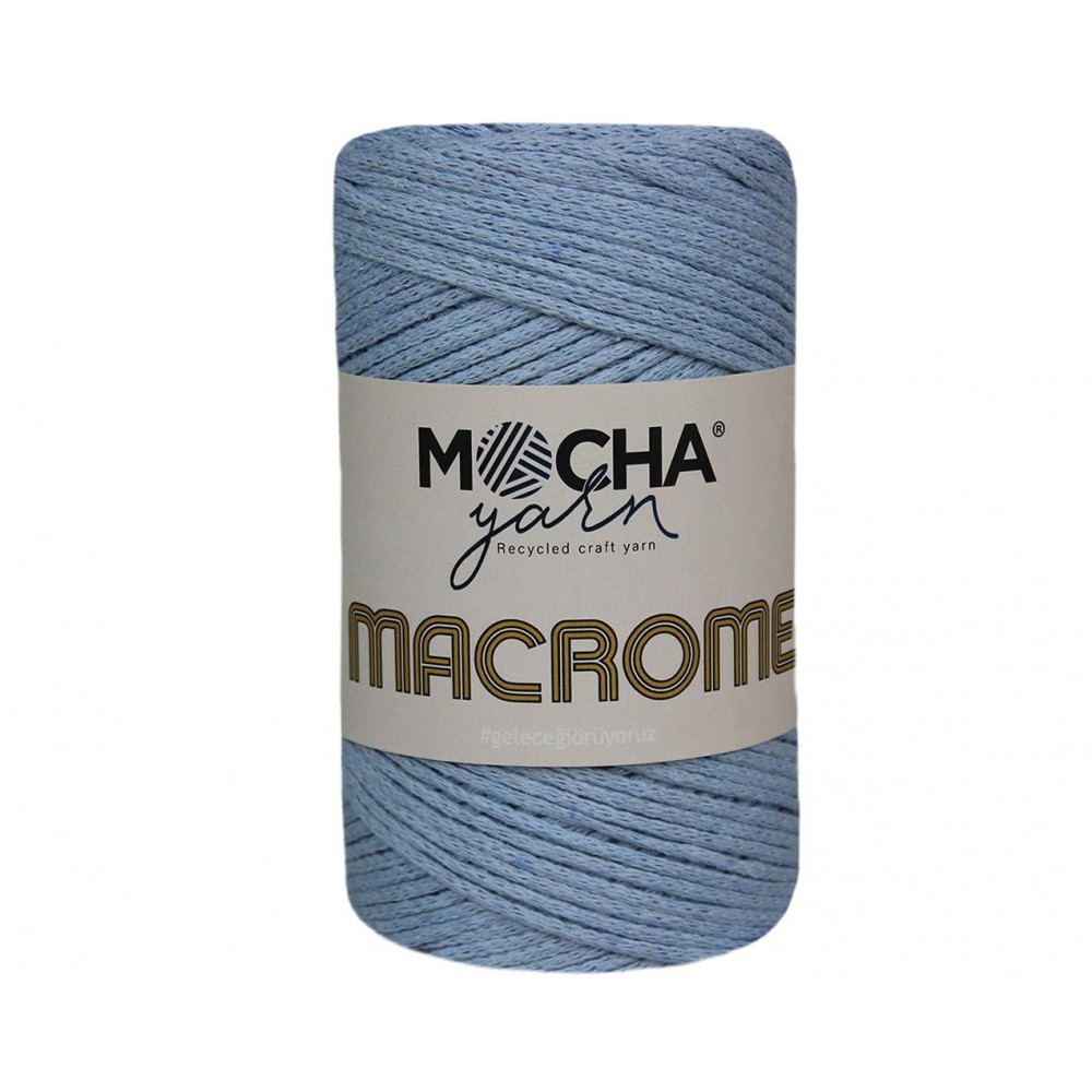 COT/POL YARN:250GR (180MTR) (MOCHA/MACROME) - MAC016(LT.BLUE)