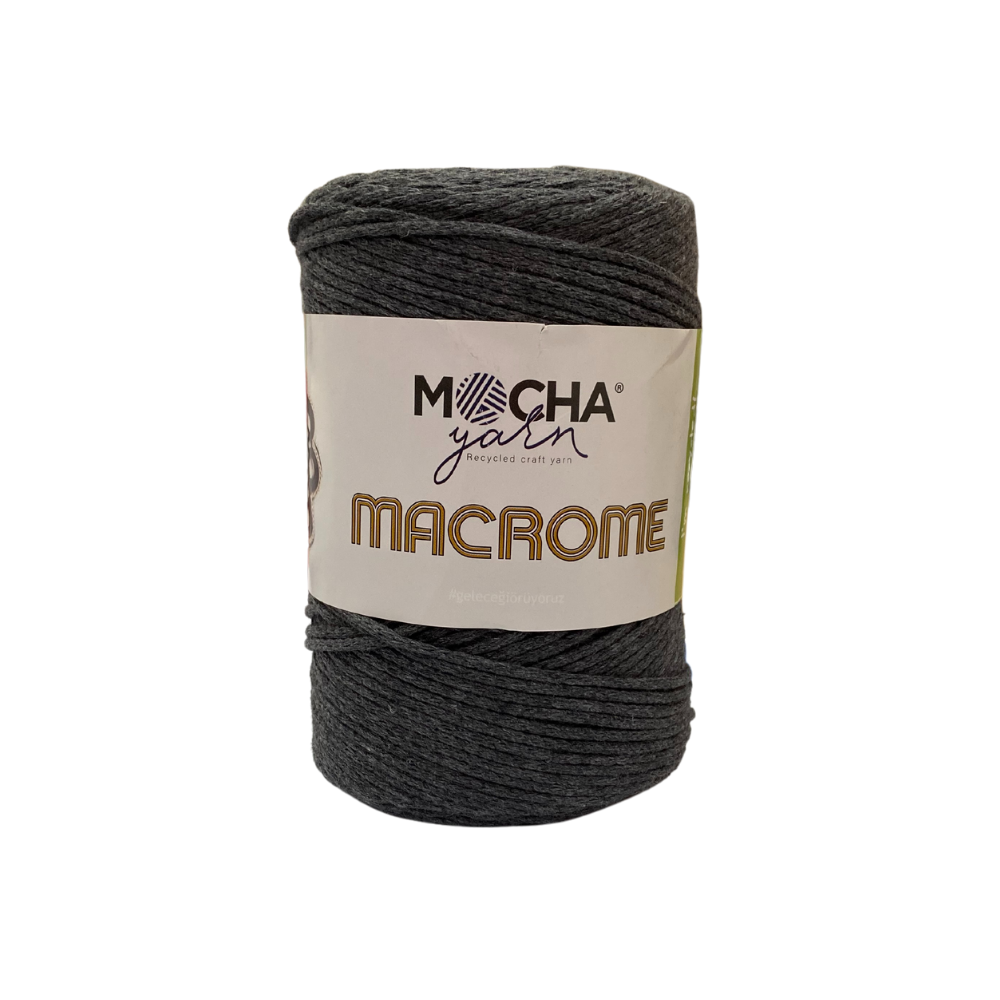 COT/POL YARN:250GR (180MTR) (MOCHA/MACROME) - MAC006(DK GREY)