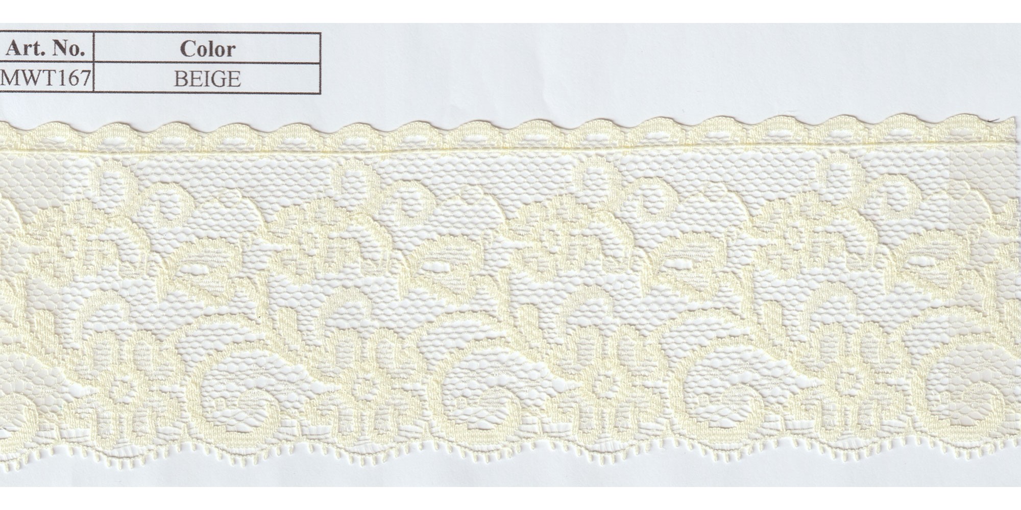 RASCHEL LACE:144Yx6CM (MWT167) - Beige